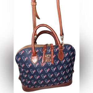 Dooney & Bourke Houston Texans Signature Domed Zip Satchel Handbag